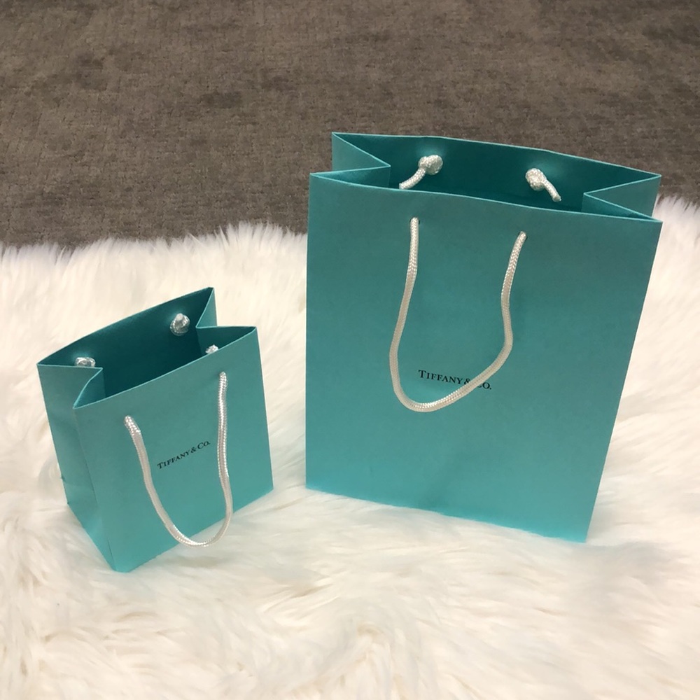 Authentic Lot of 2 Tiffany & Co. shopping bag